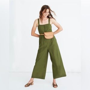 Sage Green Madewell Button-Down Jumpsuit size L-XL (12-14)